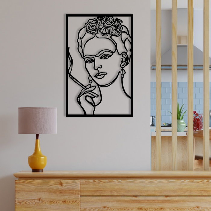 Wallity Kahlo Escultura de Pared en Metal Negro Wallity Kahlo Escultura de Pared en Metal Negro